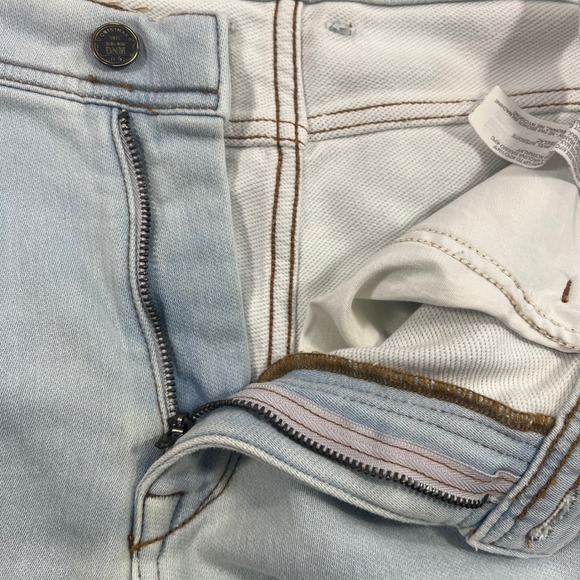 ZARA MAN Slim Jeans Mens Size 36x33 Knit Woven Denim Light Wash Stretch Stained - Picture 8 of 16